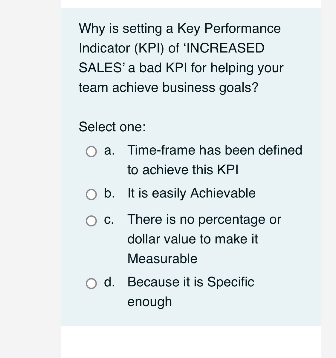 Why is setting a Key Performance Indicator (KPI)
