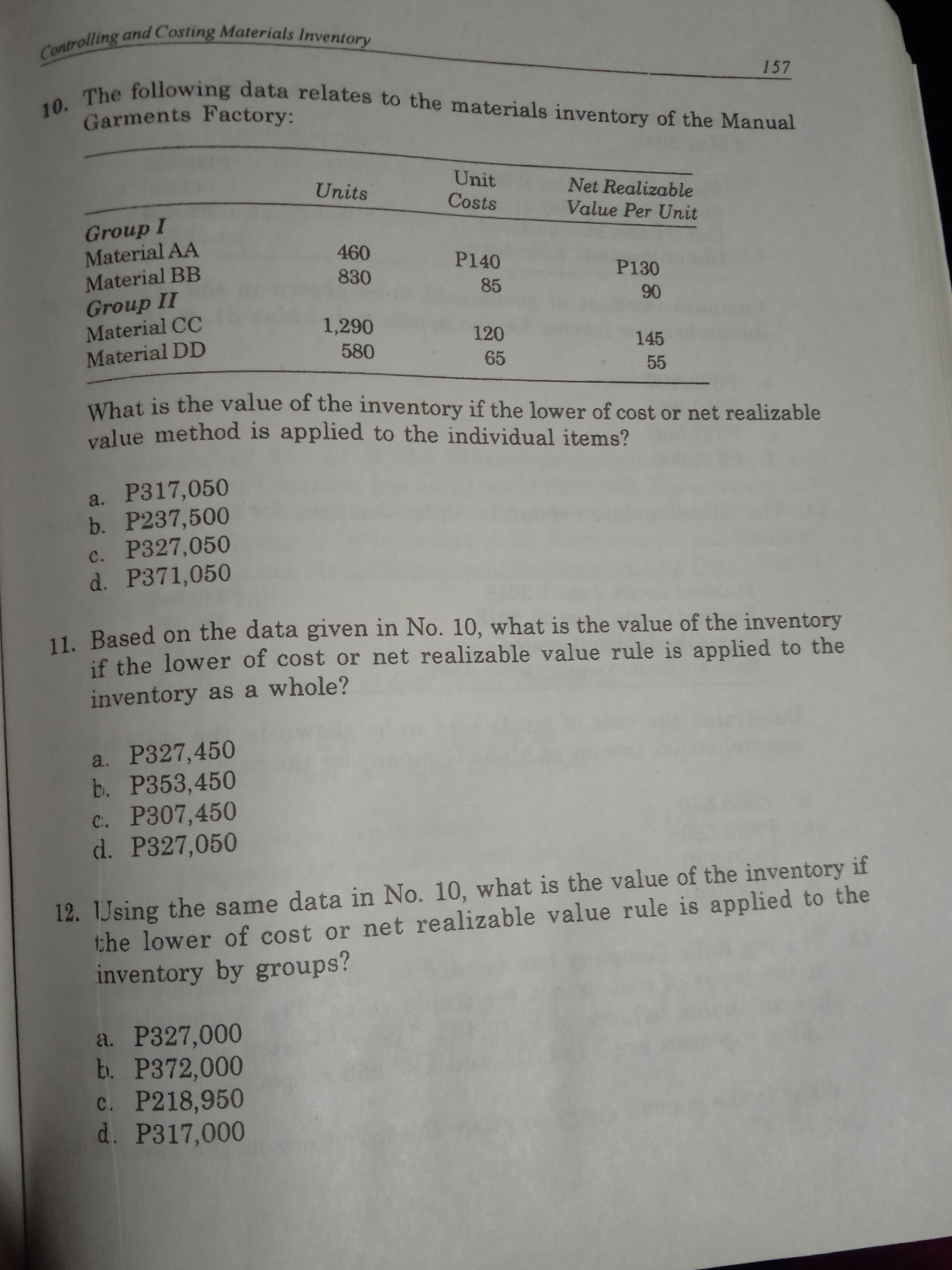 156 7. Assuming that Anthony does not maintain