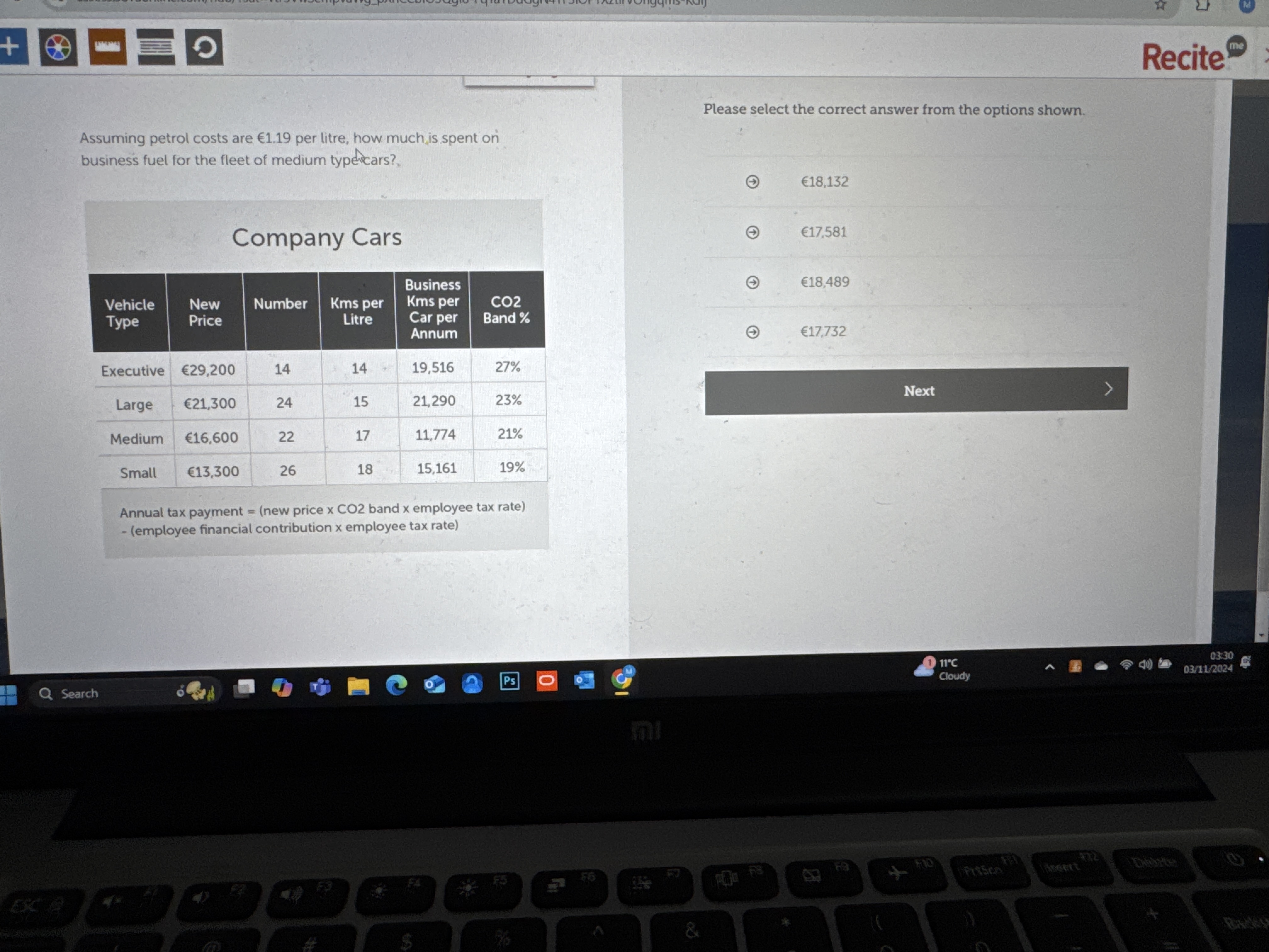 Please select the correct answer from the options