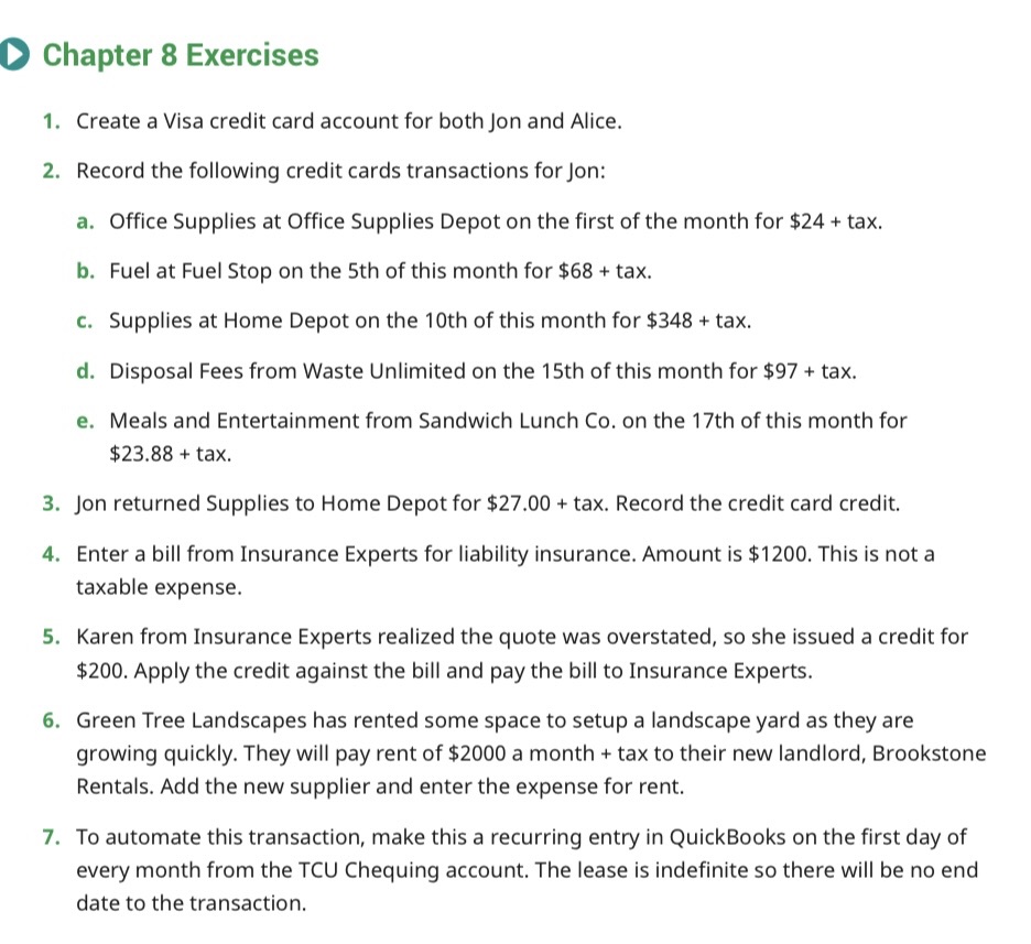 Please help how to input this on quickbooks