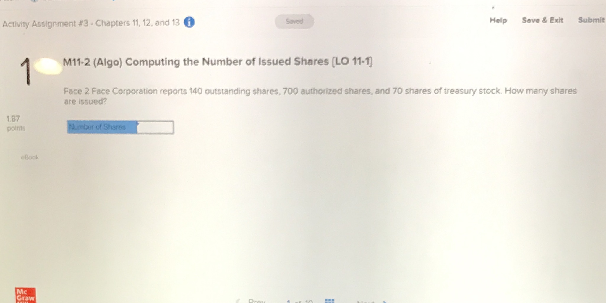 1 Activity Assignment #3 - Chapters 11, 12, and