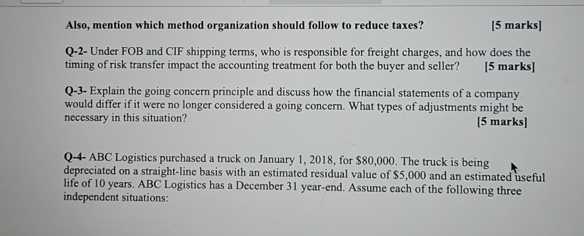 Also, mention which method organization should