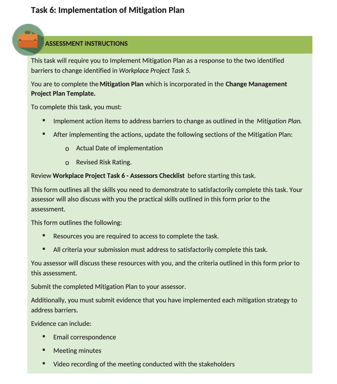 Task 6: Implementation of Mitigation Plan This