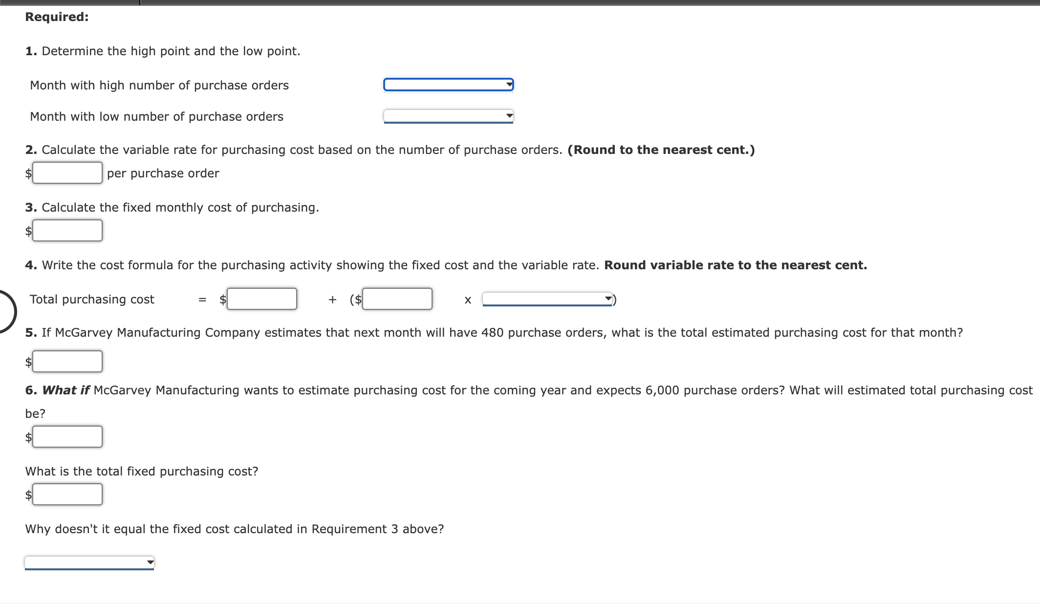 High-Low Method to Determine Fixed Cost and