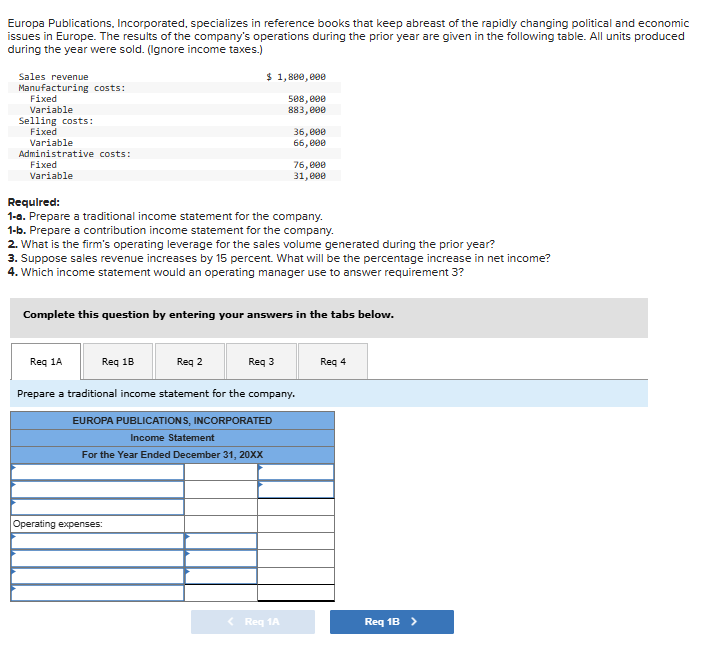 Question # 5 : Europa Publications, Incorporated,