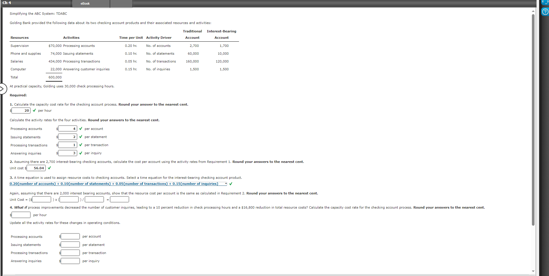 Simplifying the ABC System: TDABC Golding Bank