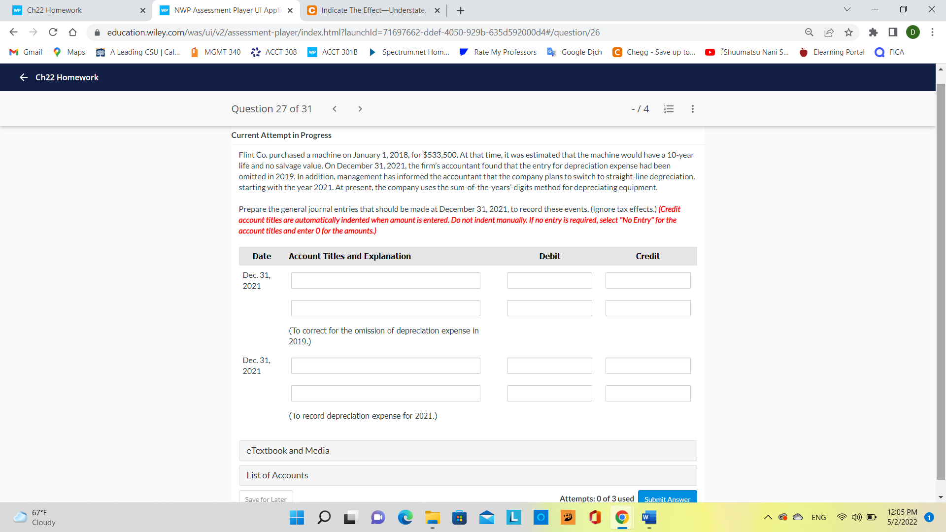 WP Ch22 Homework X WP NWP Assessment Player UI