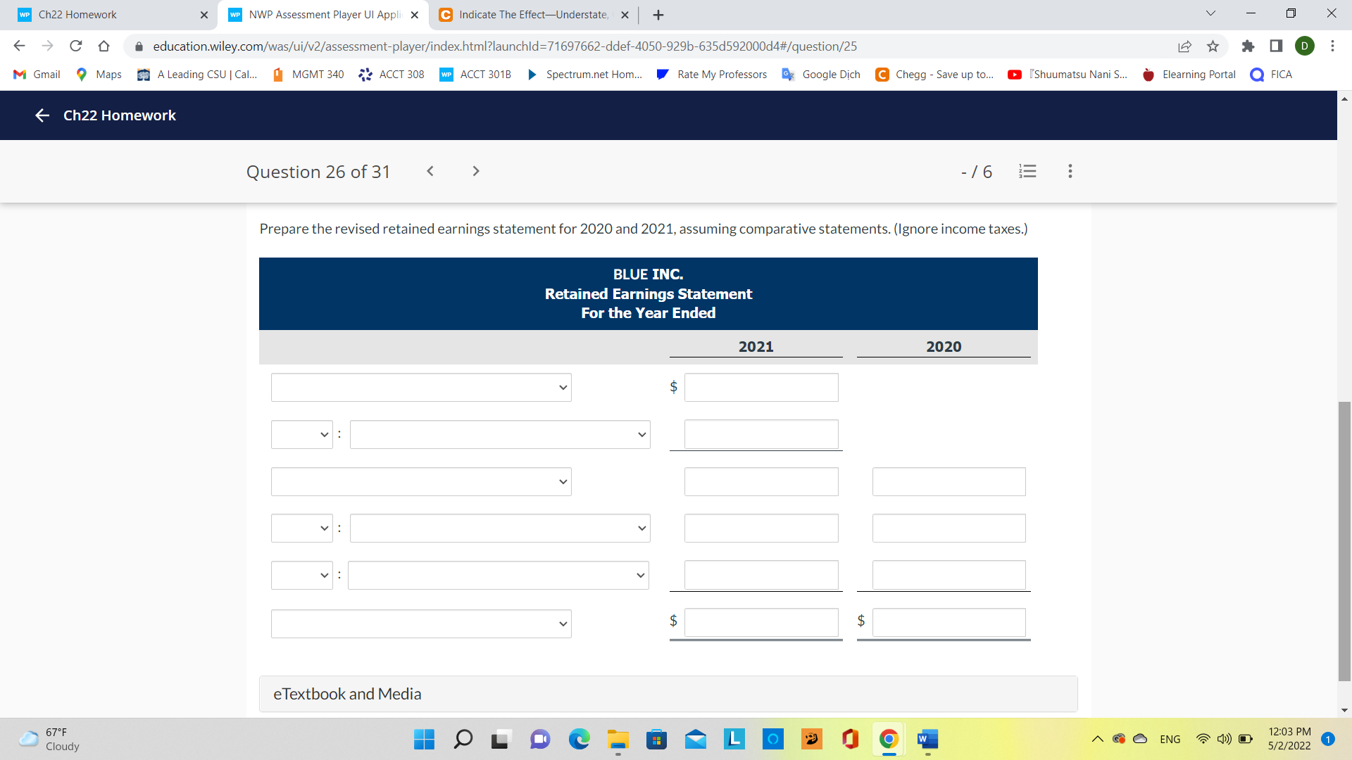 WP Ch22 Homework X WP NWP Assessment Player UI