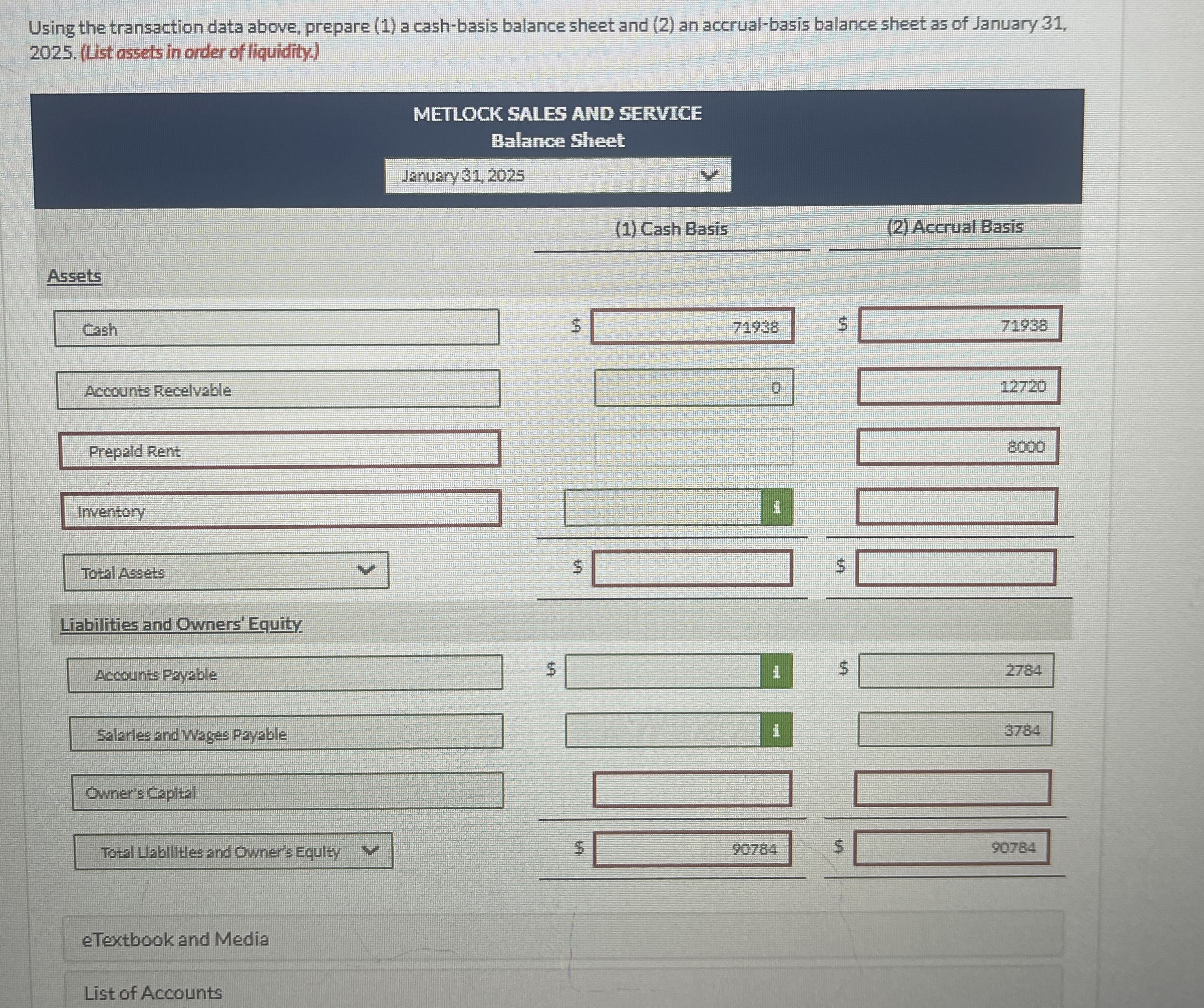 Using the transaction data above, prepare ( 1 ) a