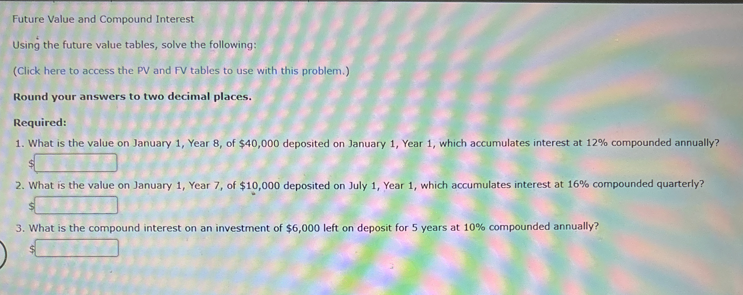 Future Value and Compound Interest Using the