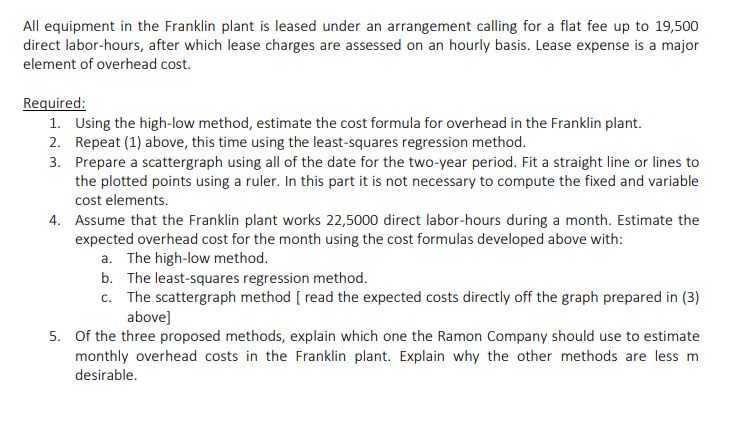 Problem 1: Mixed Cost Analysis Using Three