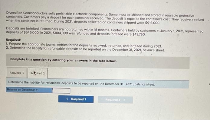 Diversified Semiconductors sells perishable