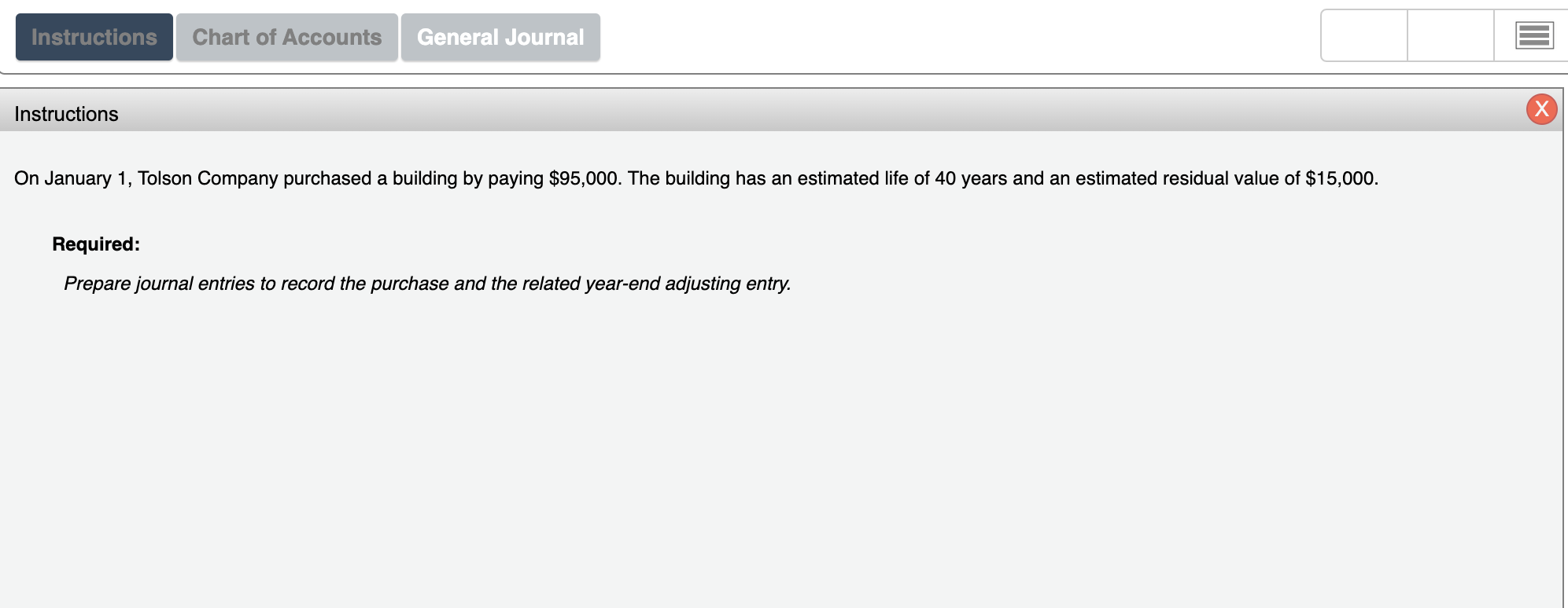 - Chart 0! Accounts Instructions On January 1,
