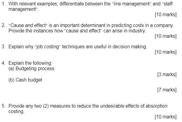 1. With relevant examples, differentiate between