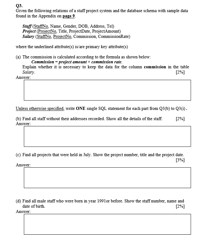 only need the answer, without explanation. Q3.