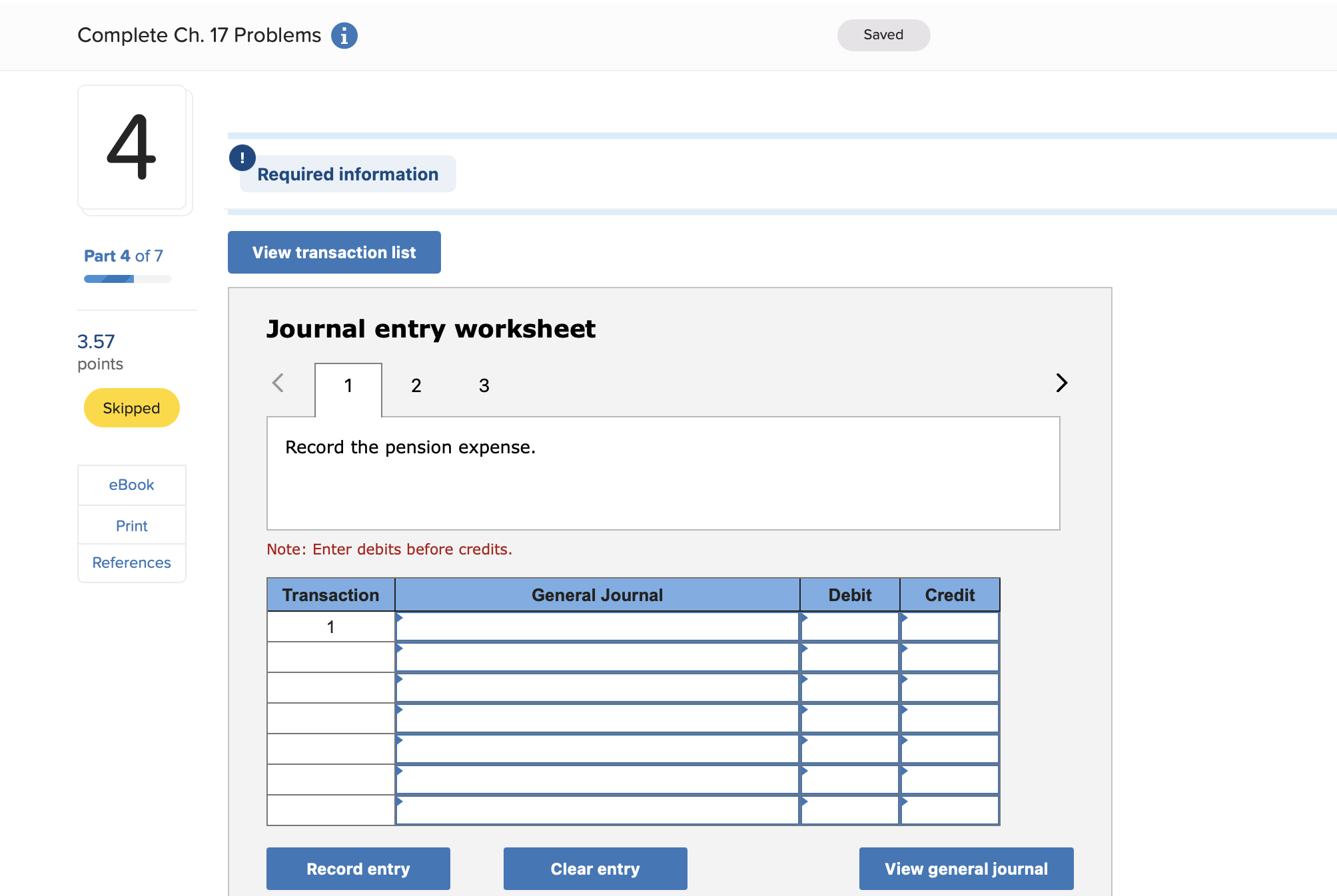 Complete Ch 1 Part1of7 3.57 points eBook Print