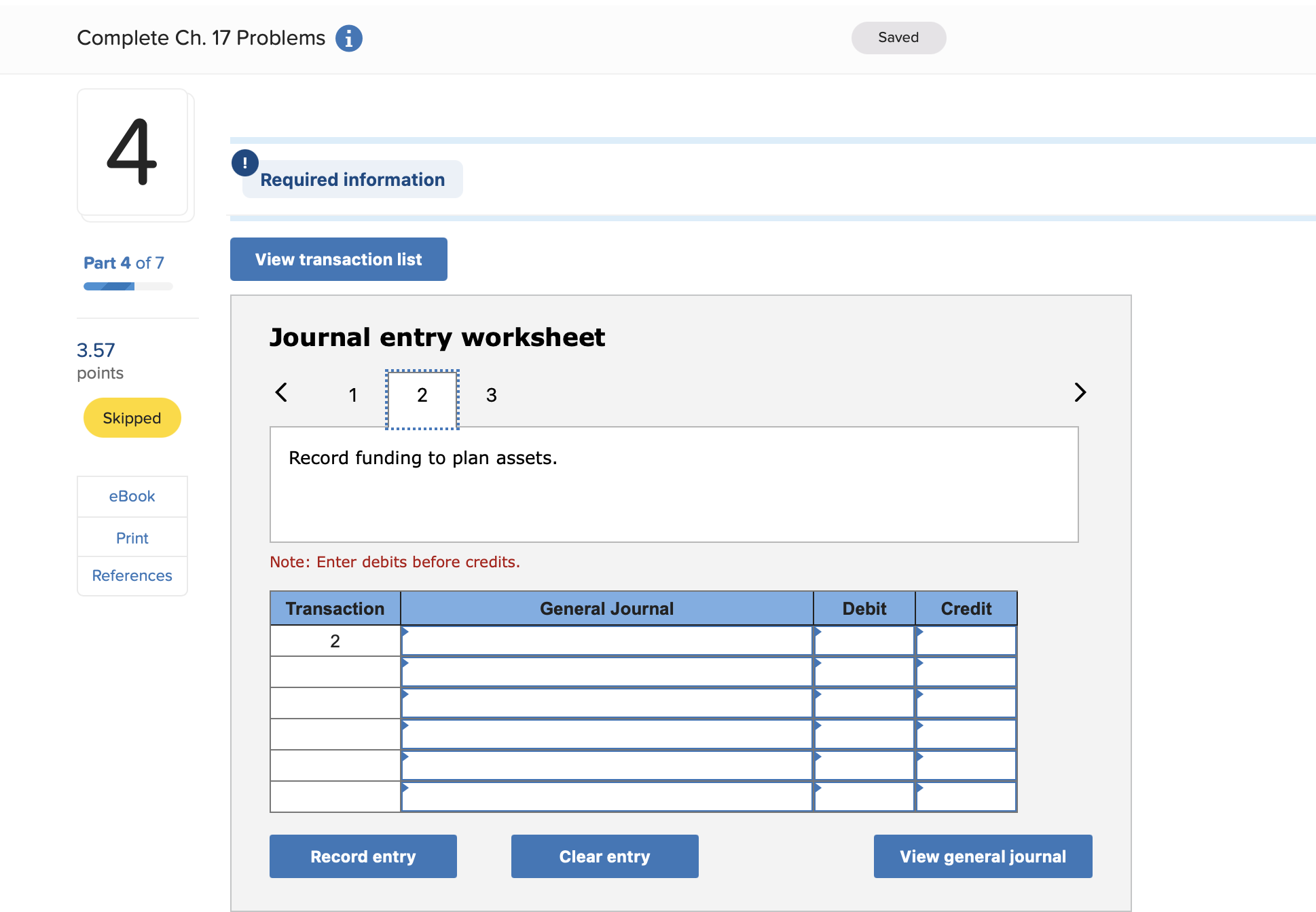 Complete Ch 1 Part1of7 3.57 points eBook Print