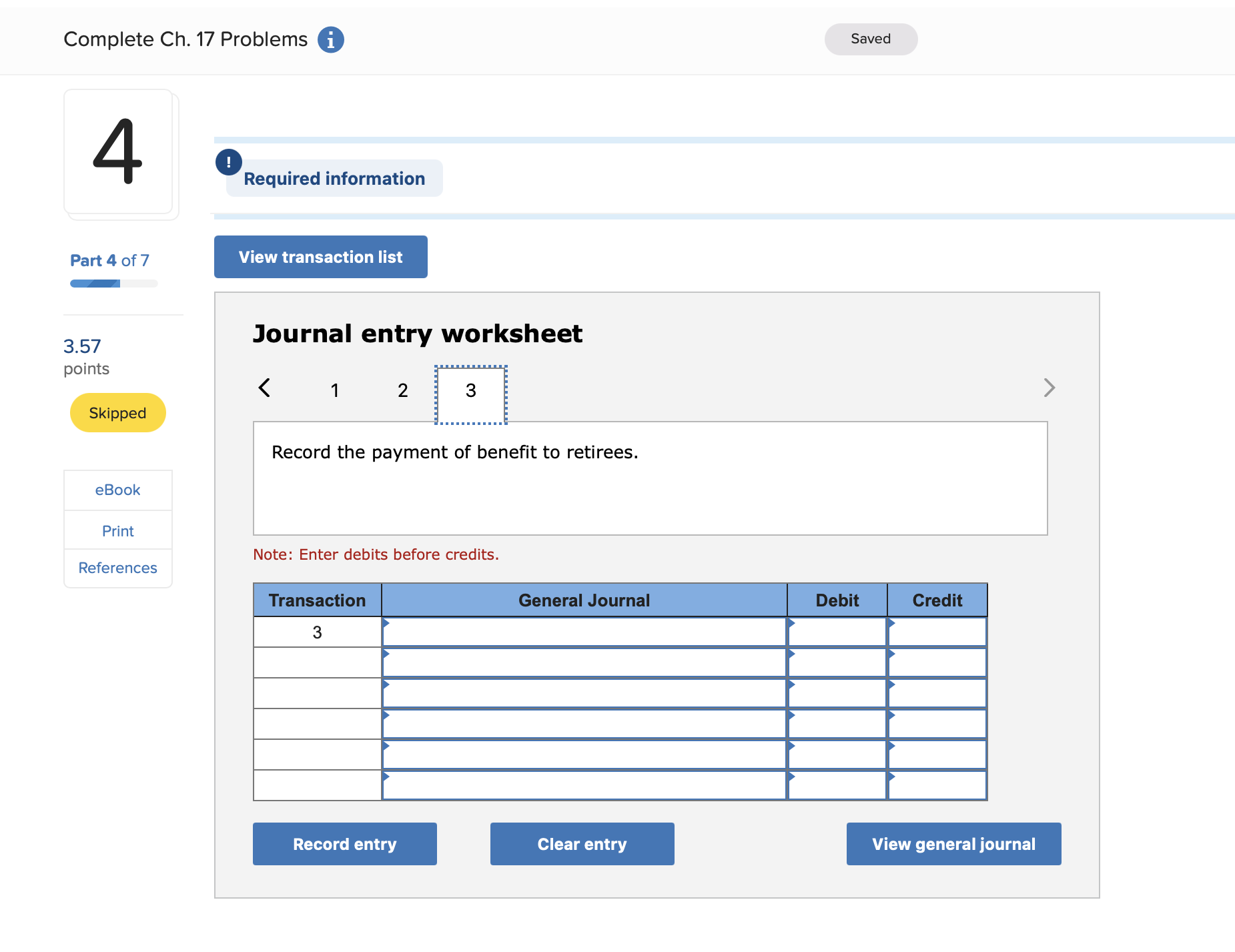 Complete Ch 1 Part1of7 3.57 points eBook Print