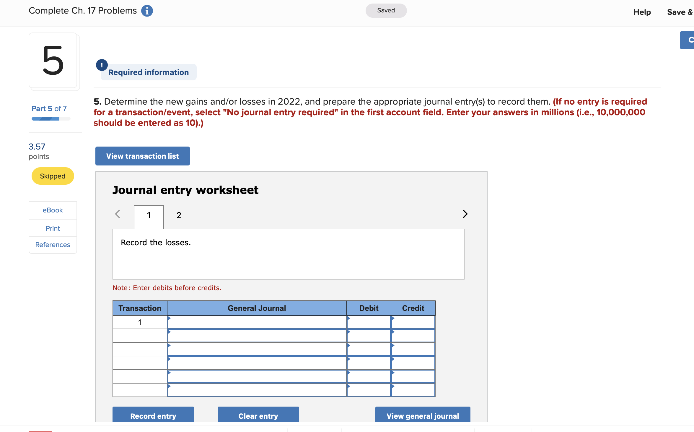 Complete Ch 1 Part1of7 3.57 points eBook Print