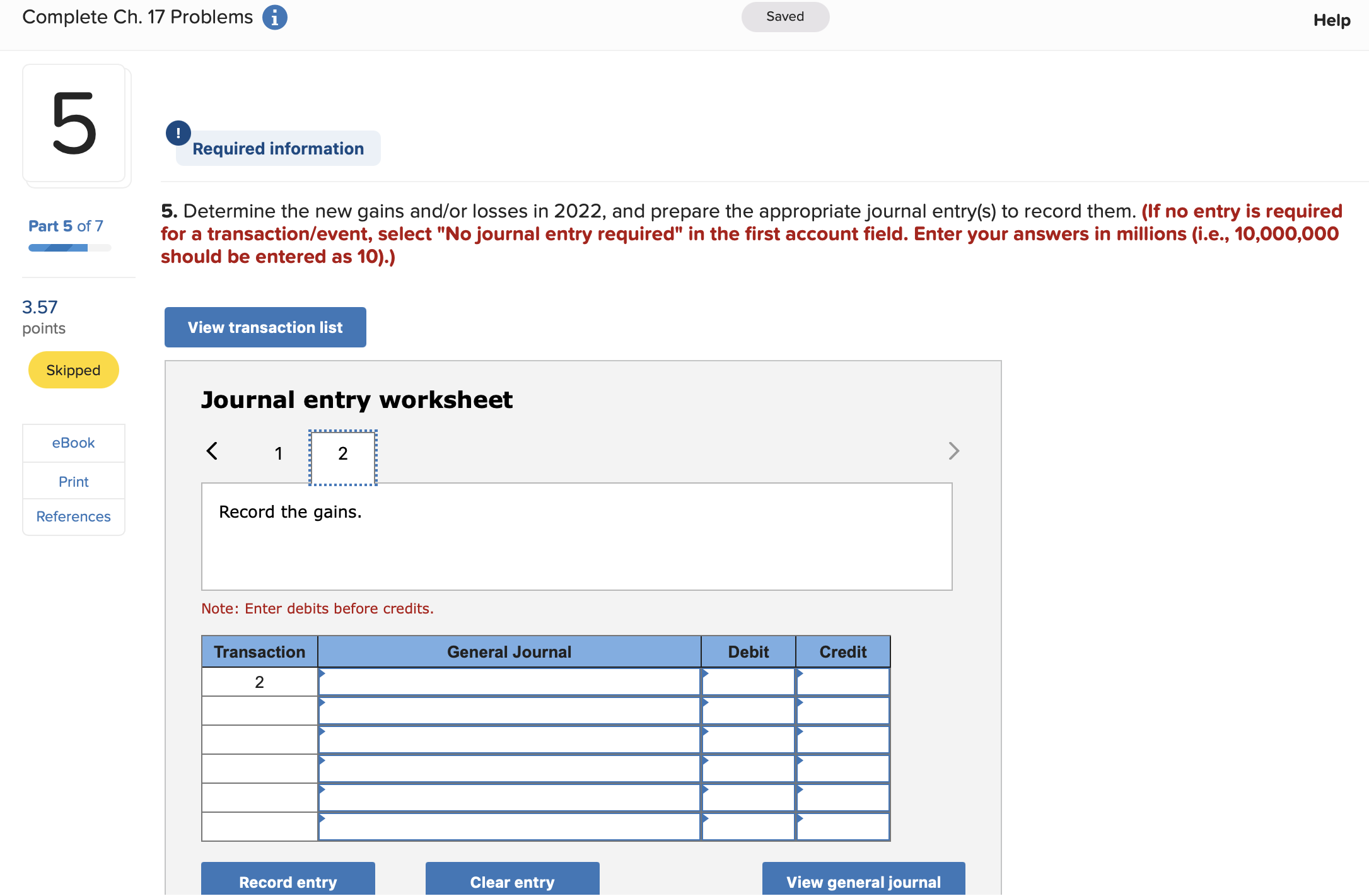 Complete Ch 1 Part1of7 3.57 points eBook Print