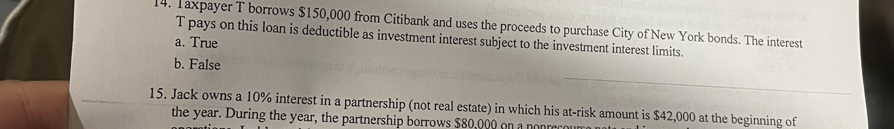 Iaxpayer T borrows $ 1 5 0 , 0 0 0 from Citibank