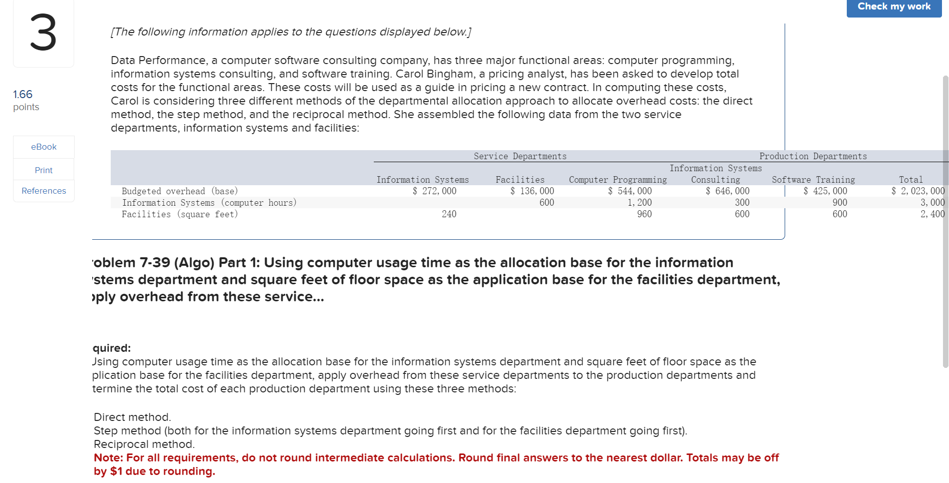 'oblem 7 - 3 9 ( Algo ) Part 1 : Using computer