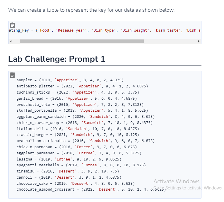 Lab Challenge Writing Code: To your left, you