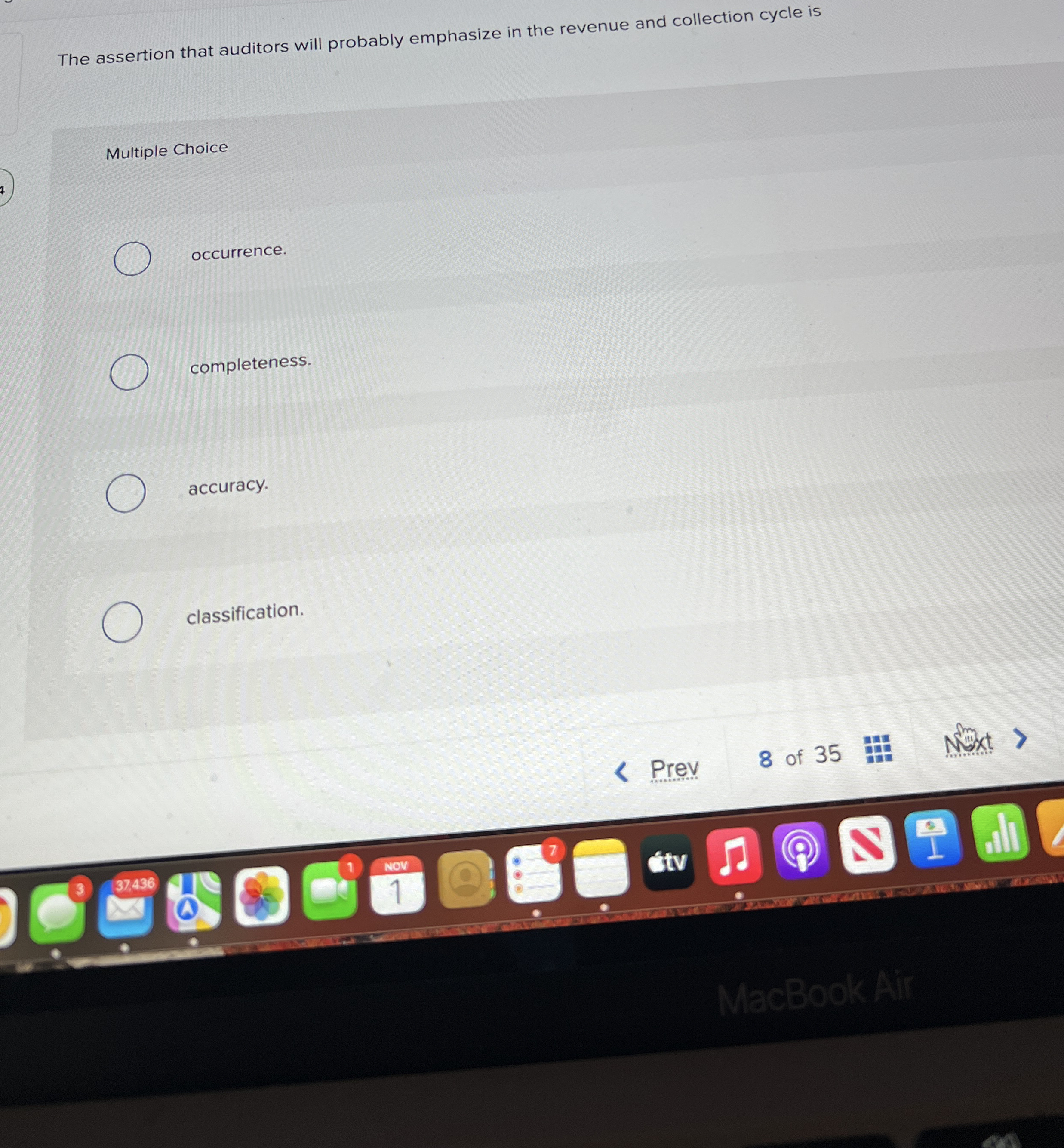 The assertion that auditors will probably