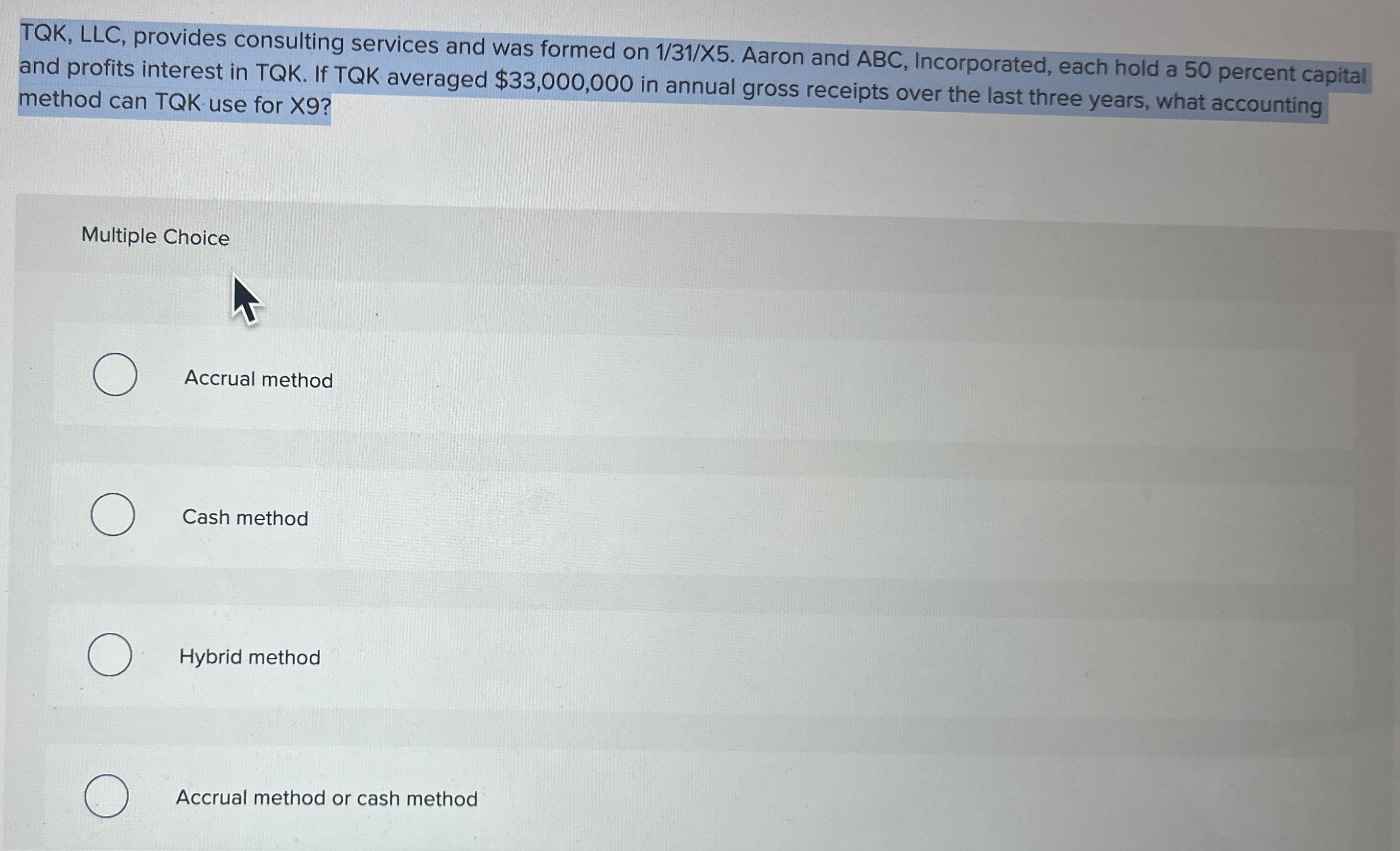 TQK , LLC , provides consulting services and was