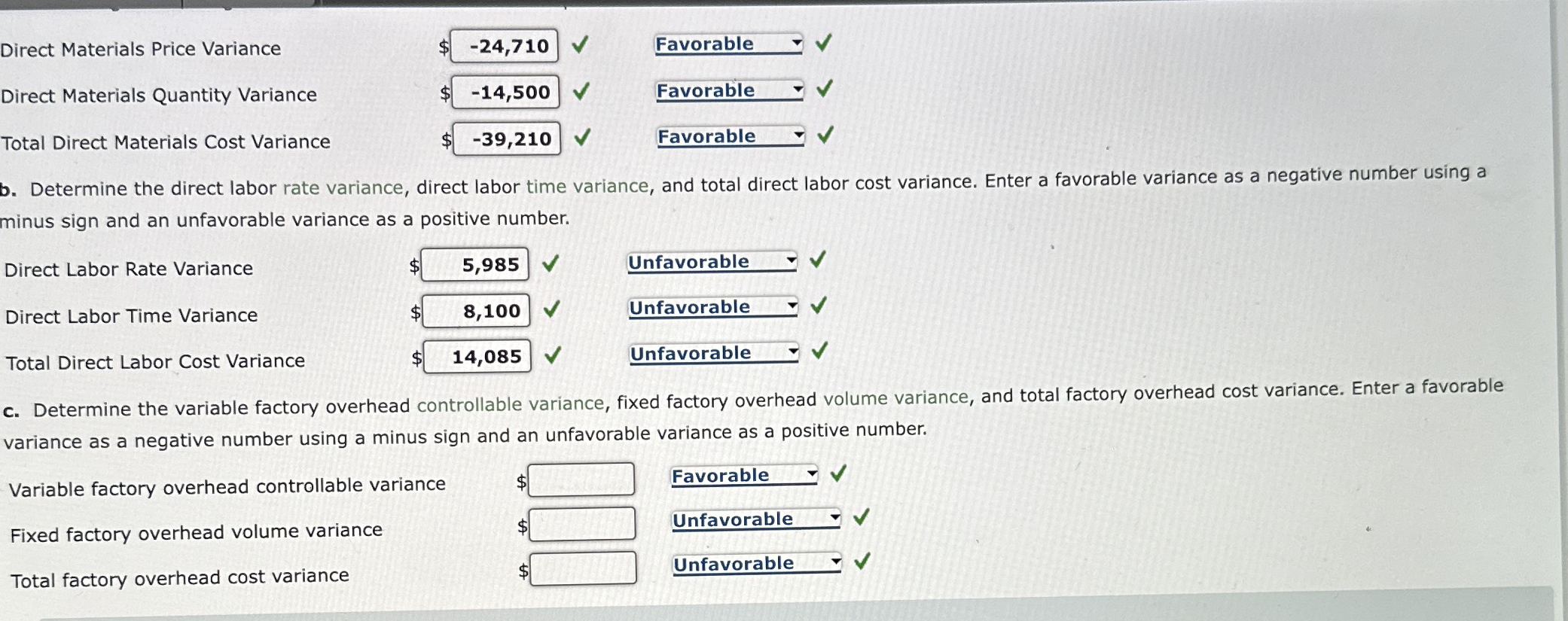 Direct Materials Price Variance $ - 2 4 , 7 1 0