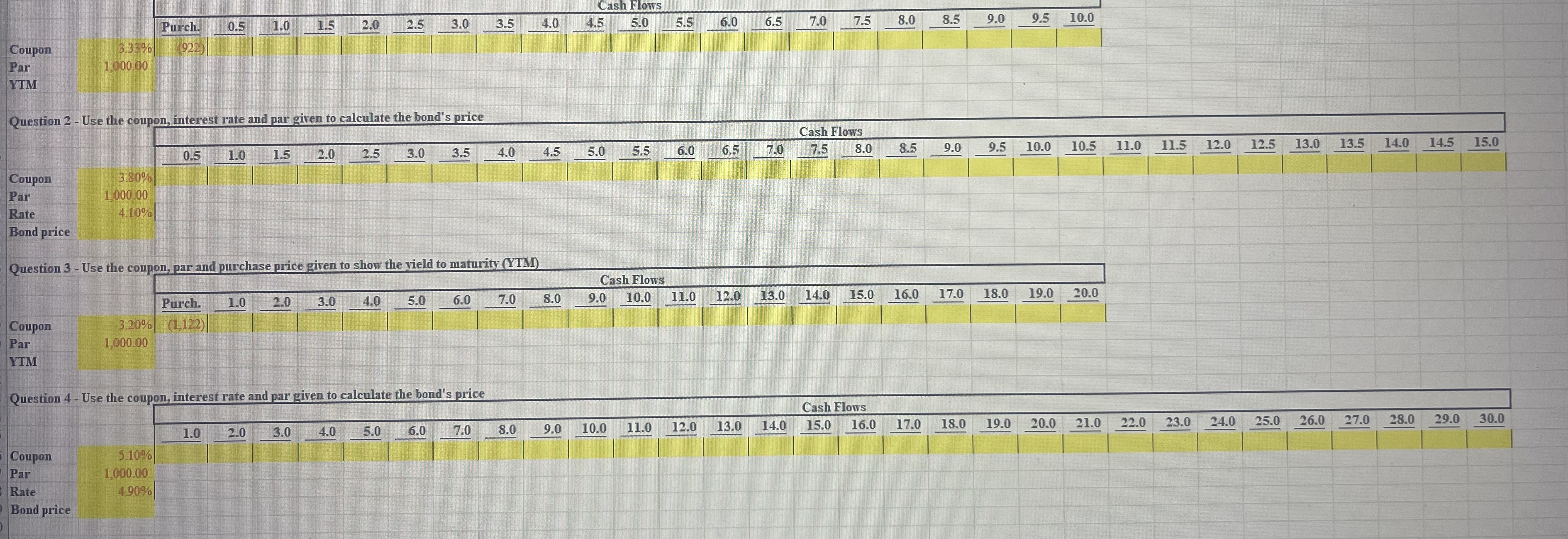 Include formulas. Please don't block, ask me if