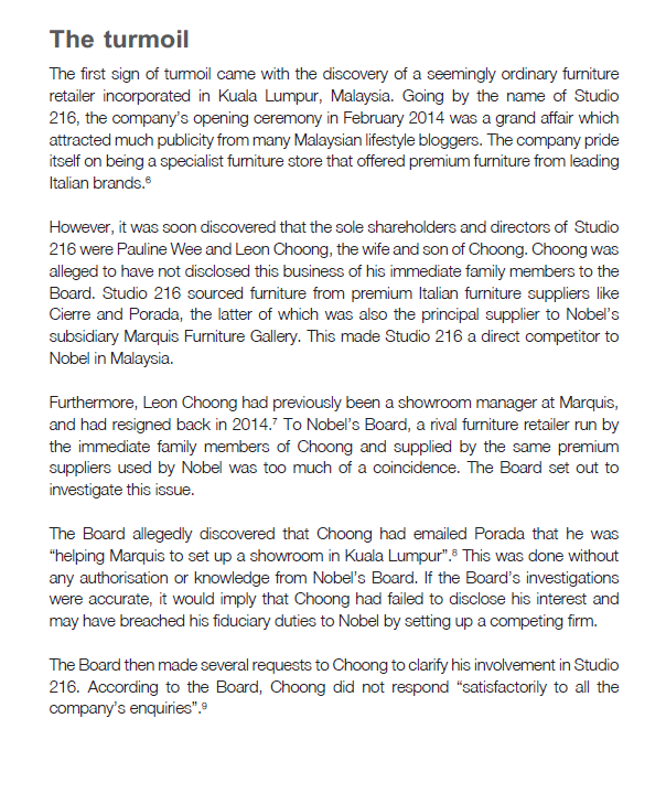 NOBEL DESIGN: THE FOUNDER STRIKES BACK Case