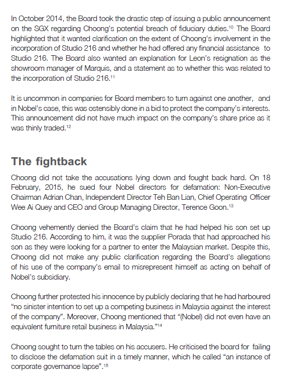 NOBEL DESIGN: THE FOUNDER STRIKES BACK Case