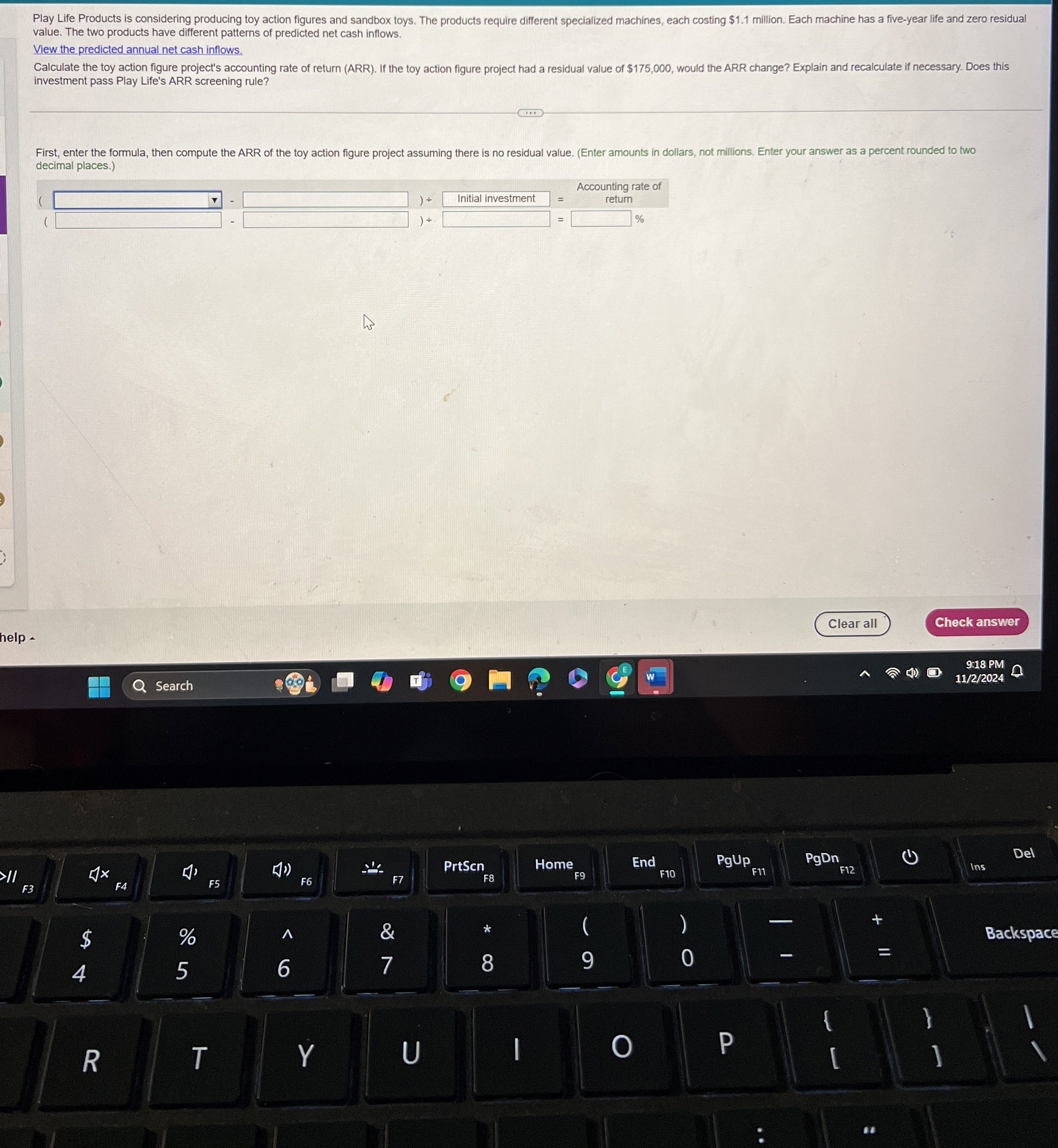 value. The two products have different patterns