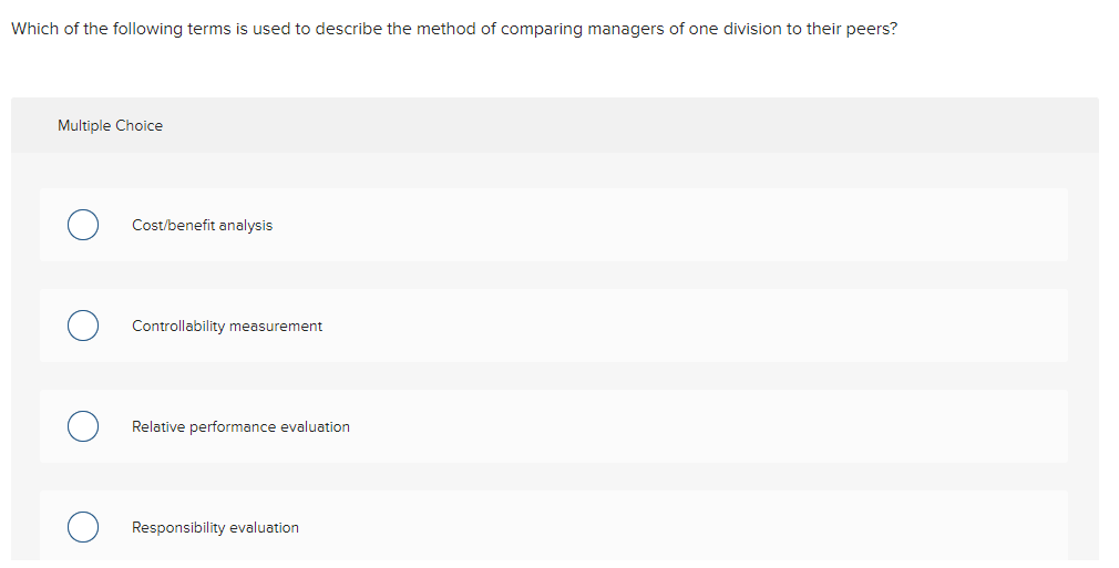 Which of the following terms is used to describe