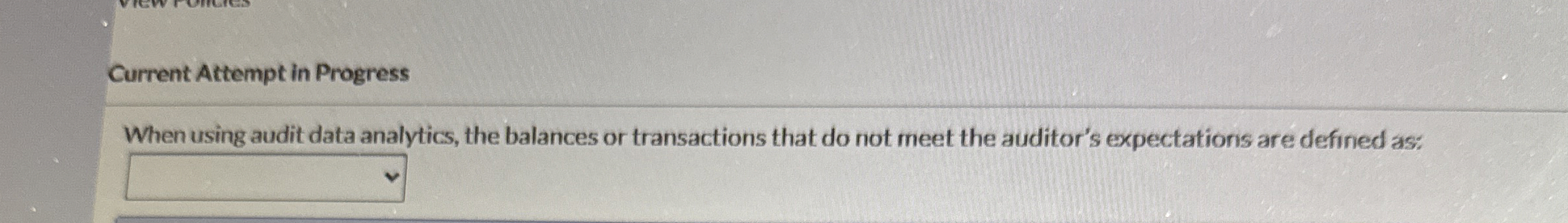 Current Attempt in Progress When using audit data