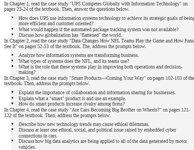In Chapter 1, read the case study "UPS Competes