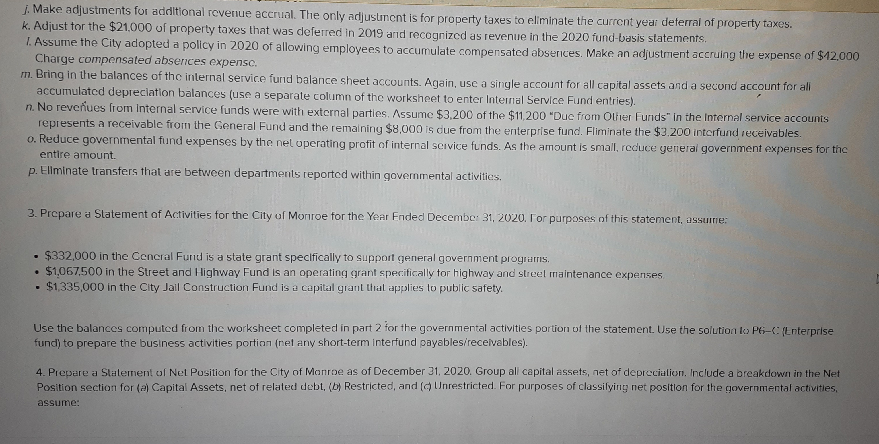 8-C. Assemble the following from previous