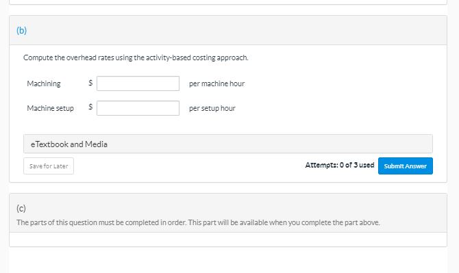 \f(b) Compute the overhead rates using the