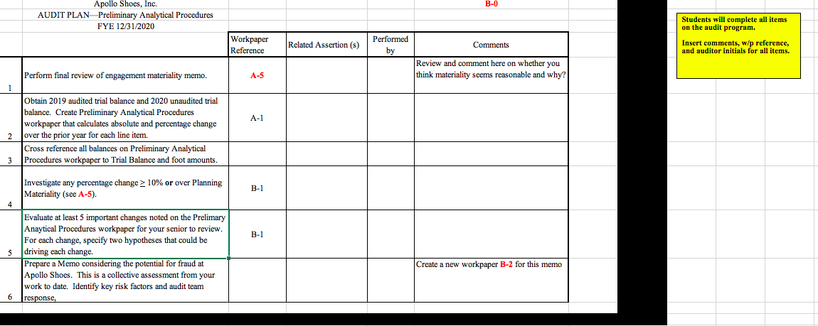 PLEASE COMPLETE THE PRELIMINARY ANALYTICAL