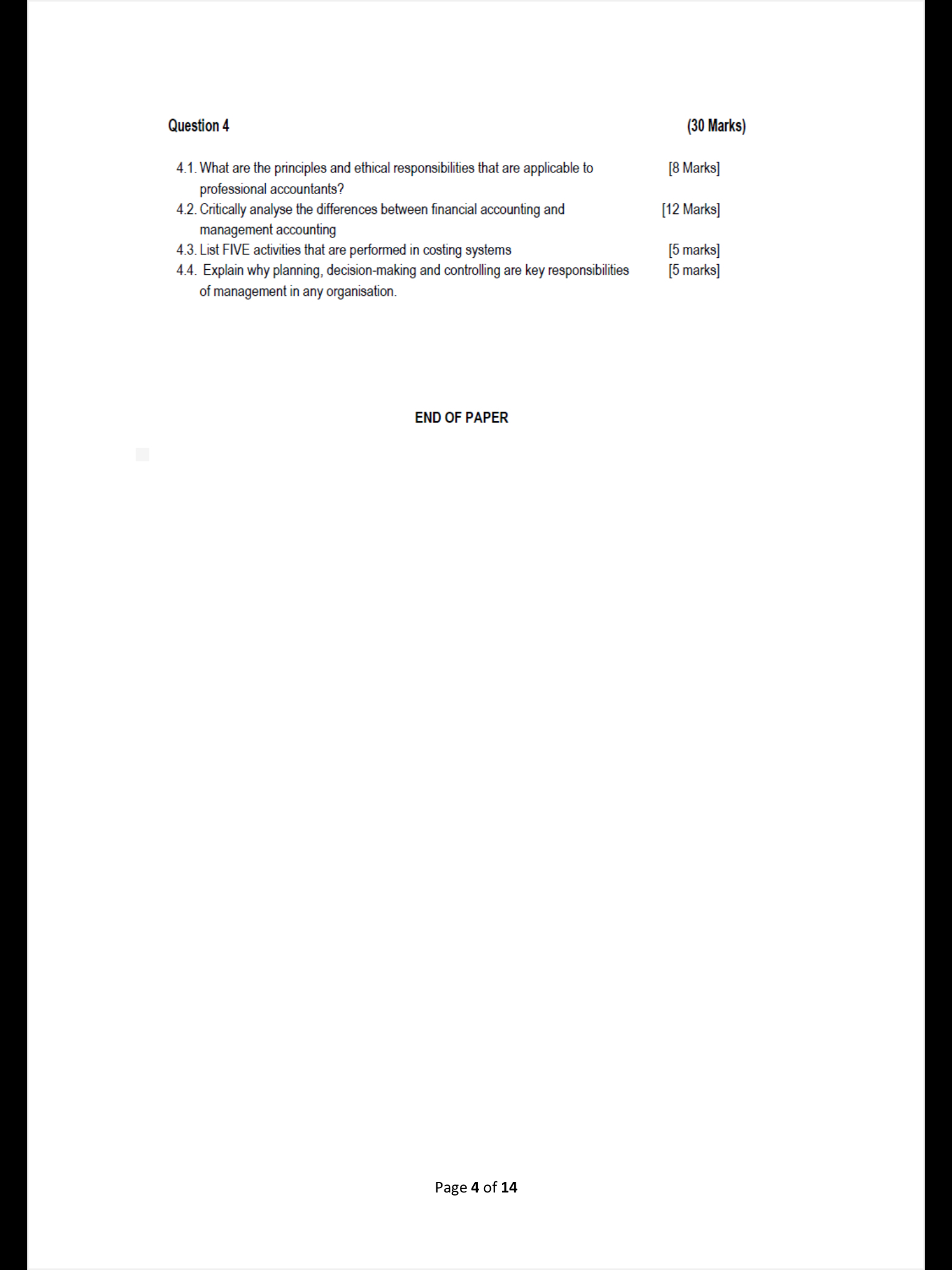 Question 4 4 . 1 . What are the principles and