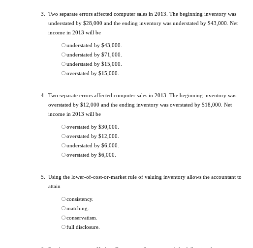 3. Two separate errors affected computer sales in