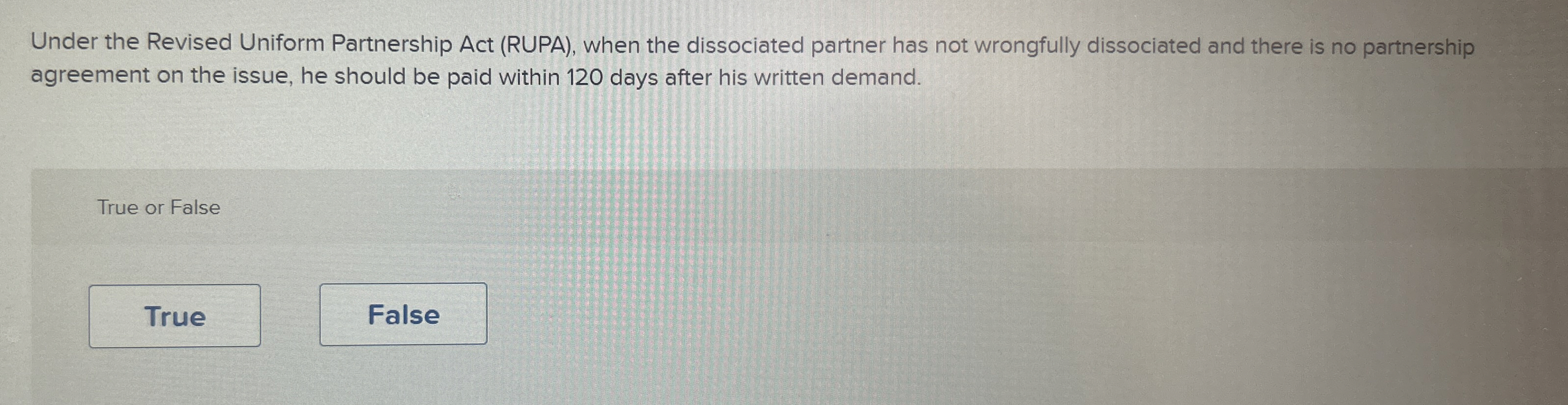 Under the Revised Uniform Partnership Act ( RUPA