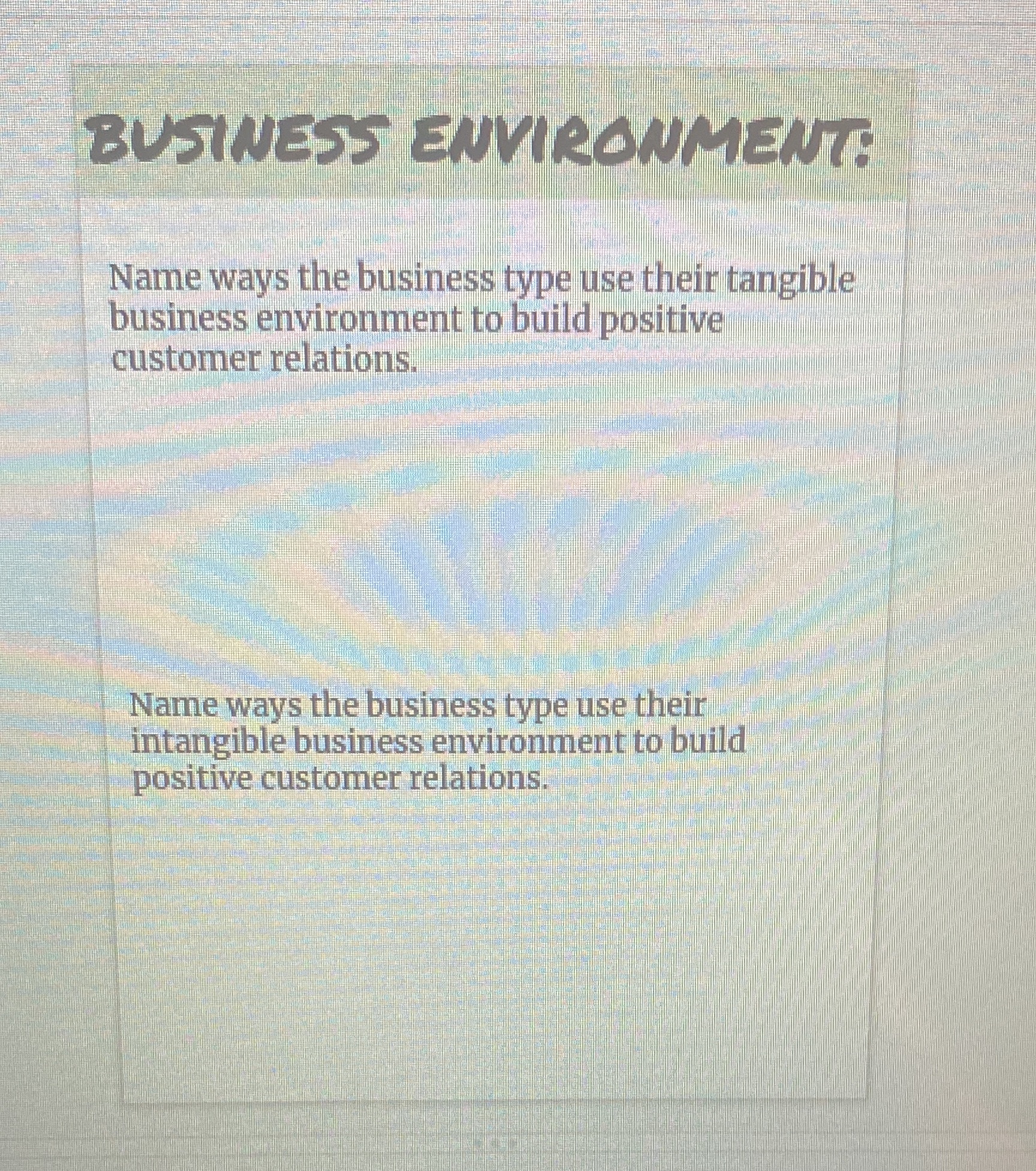 This type of business: Printer BUSINESS