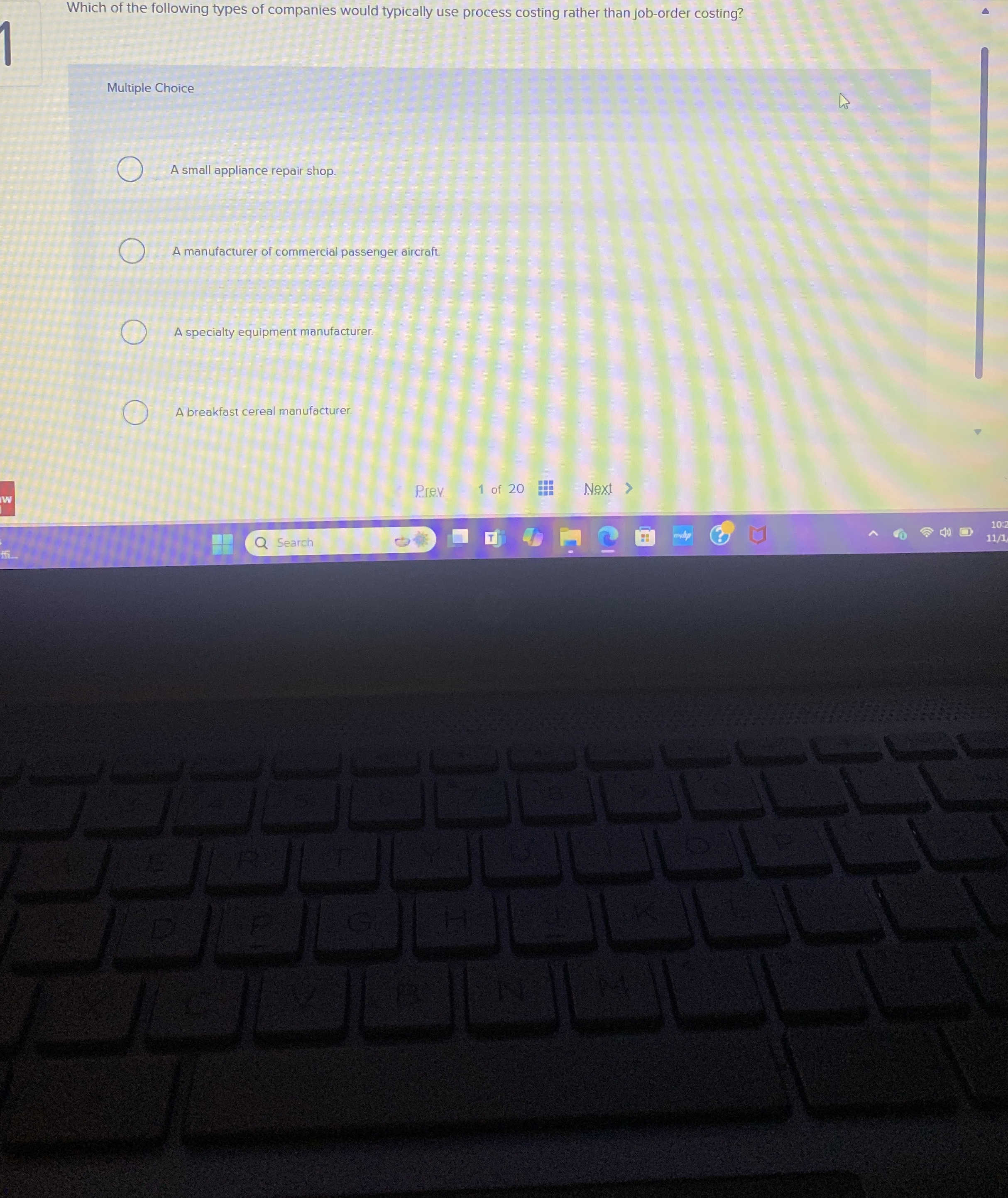 Which of the following types of companies would