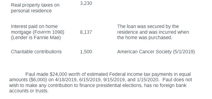 Real property taxes on 3239 personal residence