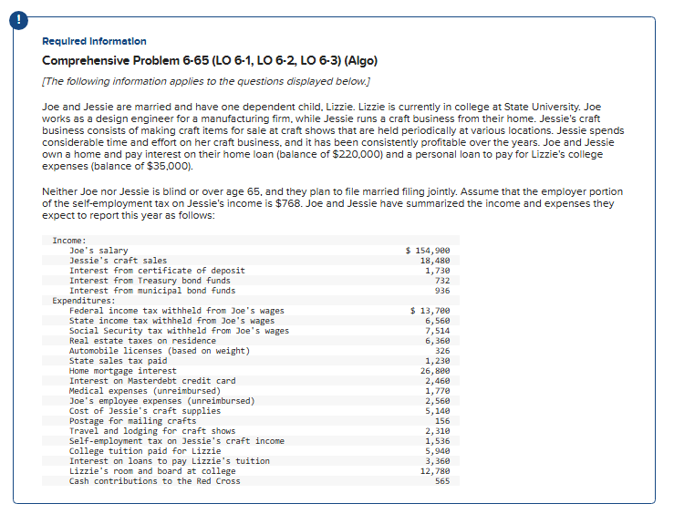 ! Required Information Comprehensive Problem 6 -
