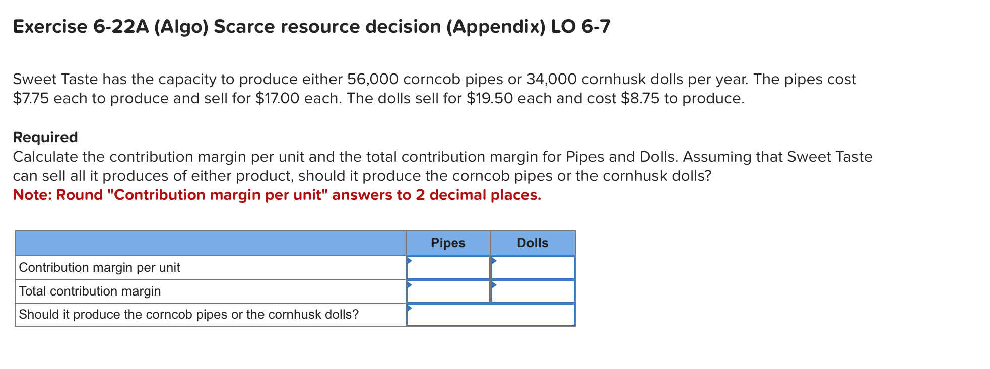 Exercise 6 - 2 2 A ( Algo ) Scarce resource