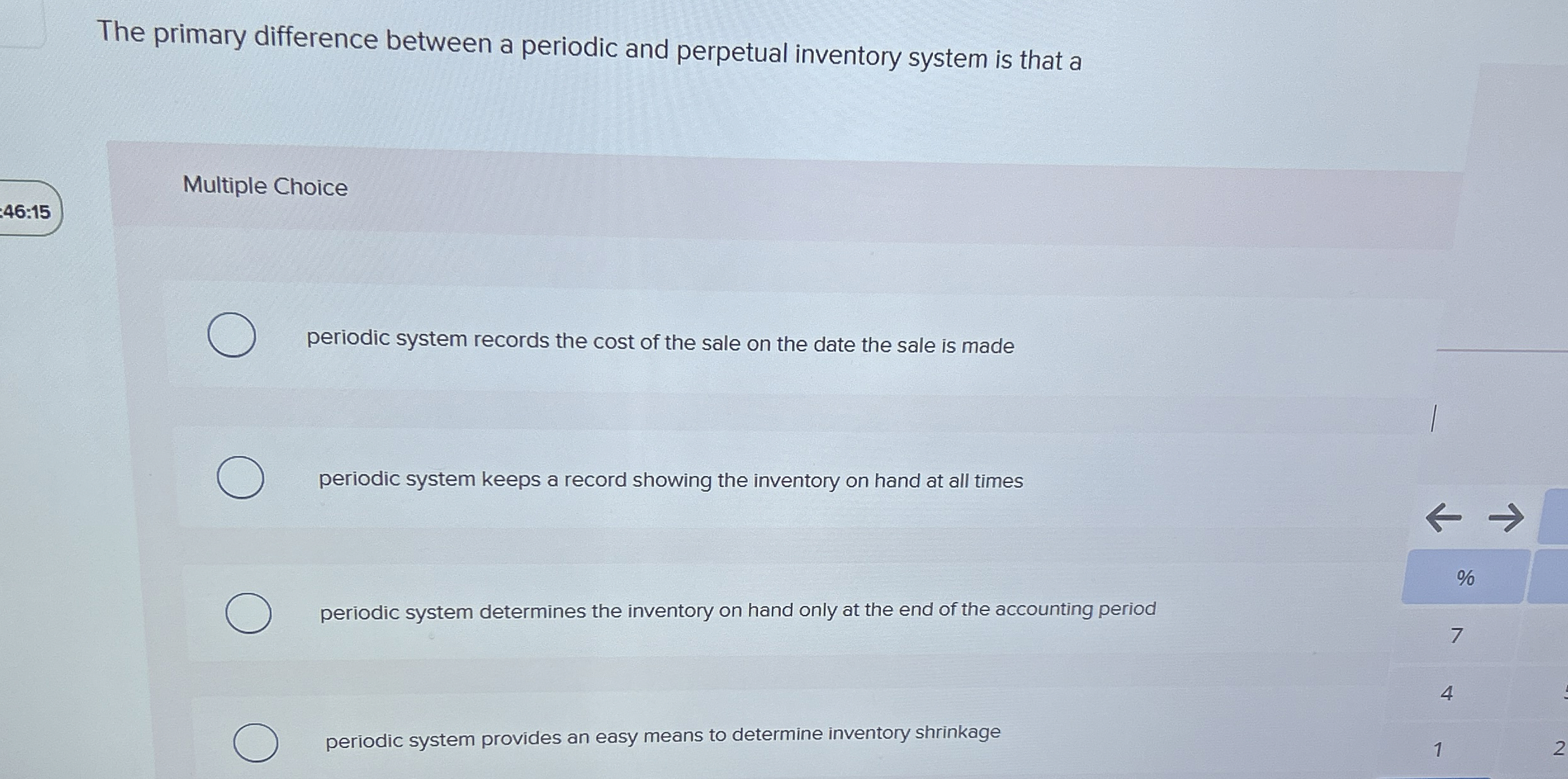 The primary difference between a periodic and
