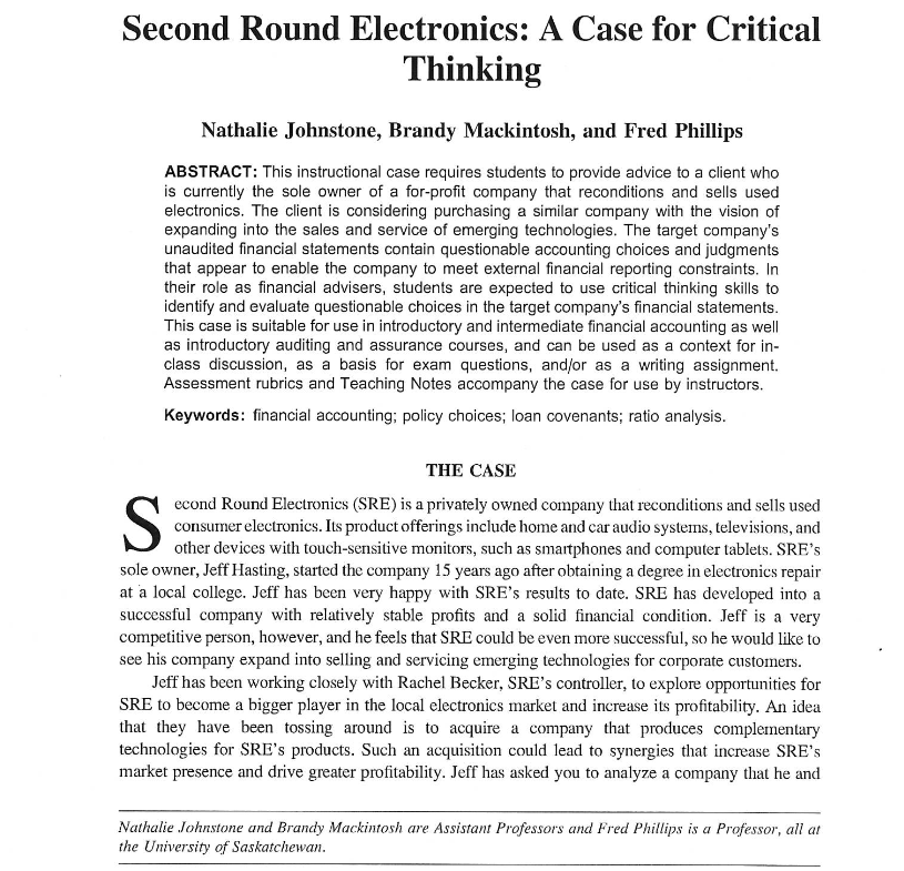 Second Round Electronics: A Case for Critical